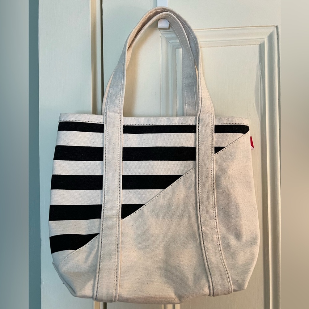ShoreBags Contemporary Tote Bag Mini in Striped Black and White